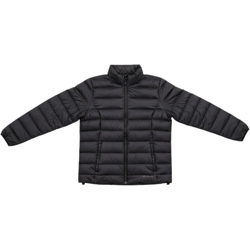 Eddie Bauer Down Puffer Jacket Mens Large Black EB650 Gorpcore Winter Warm